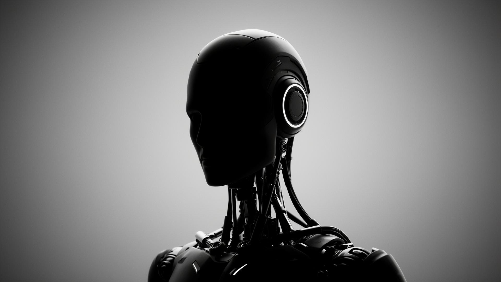 Humanoid robot silhouette representing physical AI